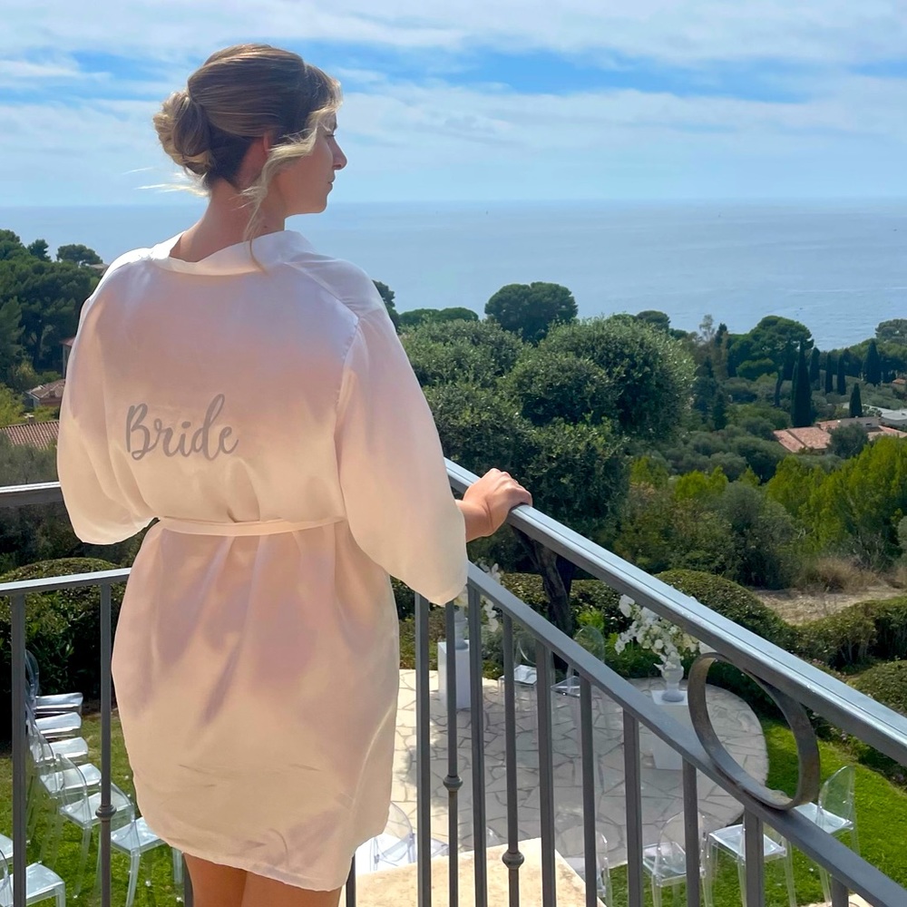 Custom Made Bridal Robe in Satin